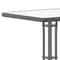 Flash Furniture Barker 23.5'' Silver Square Tempered Glass Metal Table TLH-073A-1-SV-GG - alternate 8